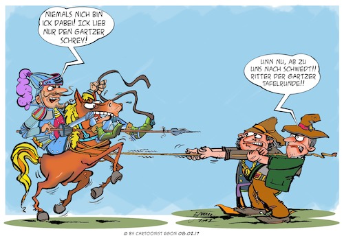 Cartoon: Gartzer Eingemeindung (medium) by Egon58 tagged gartz,schwedt,eingemeindung,gebietskreisreforemen
