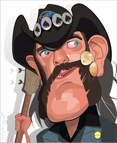 Cartoon: Lemmy Kilmister-Motorhead (medium) by FARTOON NETWORK tagged caricature,musician,metal,heavy,rockstar,motorhead,kilmister,lemmy