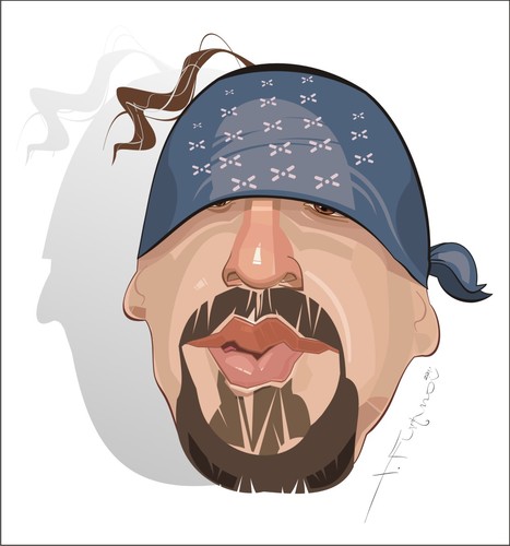 Cartoon: MIKE MUIR (medium) by FARTOON NETWORK tagged caricature,rockstar,miko,cyco,tendencies,suicidal,muir,mike