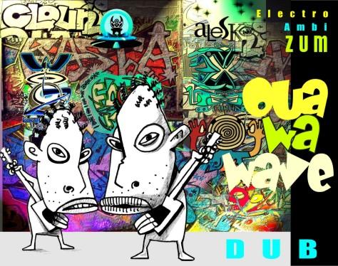 Cartoon: Oua wa wave (medium) by Alesko tagged ouawawave,musique,musicians,logo