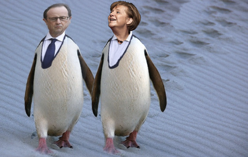 Cartoon: Auf der Strasse nach Minsk (medium) by MD tagged minsk,ukraine,merkel,hollande