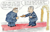 Cartoon: Außenministertreffen (small) by thomasH tagged außenminister,deutschland,türkei,wahlkampfauftritte,verhältnis,referendum,abstimmung,autokratie,unterdrückung,freiheit