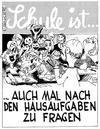 Cartoon: Hausaufgaben (small) by thomasH tagged schule,hausaufgaben,kontrolle,schüler,zensuren