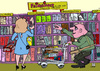 Cartoon: Supermarkt der Feindbilder (small) by thomasH tagged feindbilder,supermarkt,vorurteile,hassobjekte,asylanten,flüchtlinge,jedermann