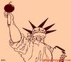 Cartoon: Statue of Liberty (small) by hibo tagged statue,of,liberty