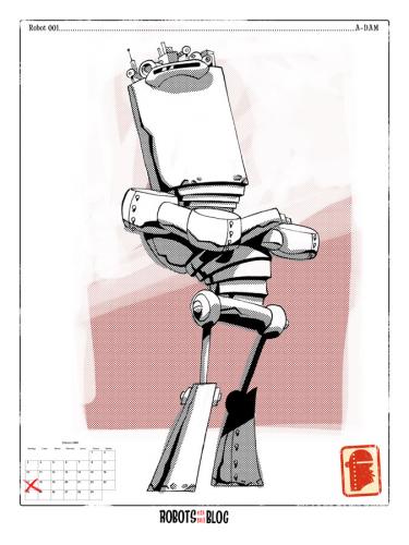 Cartoon: Robots en mi blog 01 (medium) by coleganelson tagged robot