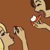 Cartoon: Kaffee und Kuchen (small) by gisela tagged illustration kaffee kuchen frau gesicht