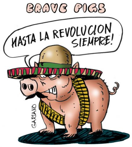 Cartoon: brave pigs (medium) by massimogariano tagged pigs,maiali