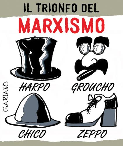 Cartoon: marx vs berlusconi (medium) by massimogariano tagged marx,berlusconi,politica,italia,italy