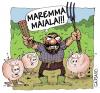 Cartoon: Maremma Maiala! (small) by massimogariano tagged pig,virus,italy,maremma