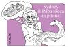 Cartoon: sydney (small) by massimogariano tagged papa,sydney,pitone