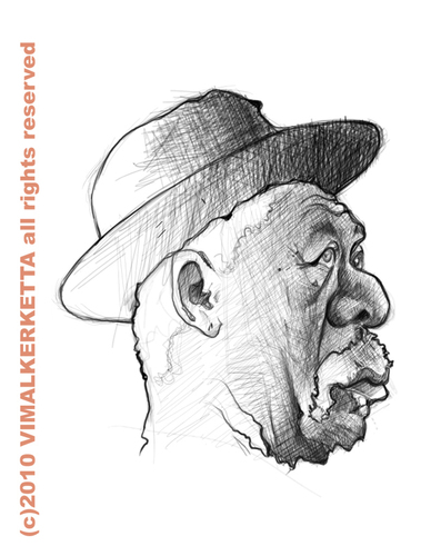 Cartoon: Caricature-Morgan Freeman (medium) by vim_kerk tagged morgan,freeman,caricature