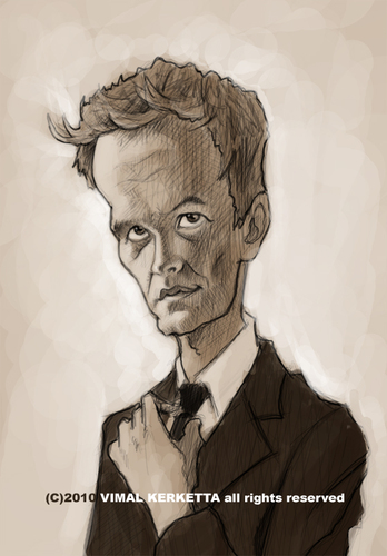 Cartoon: Caricature-Neil Patrick Harris (medium) by vim_kerk tagged caricature,neil,patrick,harris,barney,stinson