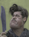 Cartoon: Caricature- brad pitt colored (small) by vim_kerk tagged caricature,brad,pitt,inglorious,bastard,colored