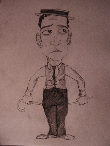 Cartoon: Buster Keaton Sketch (medium) by Glyn Crowder tagged buster,keaton