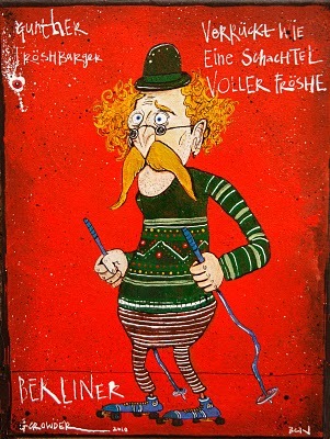 Cartoon: Gunter Froshburger Berliner (medium) by Glyn Crowder tagged berliner