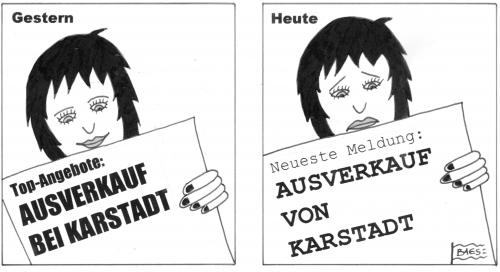 Cartoon: Ausverkäufe (medium) by BAES tagged arcandor,kaufhaus,karstadt,ausverkauf,pleite