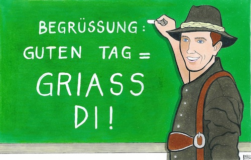 Cartoon: Begrüßung auf Tirolerisch (medium) by BAES tagged tirol,dialekt,sprache,lehrer,höflichkeit,begrüßung,grüßen,tafel,deutsch,hochdeutsch,tourismus,tirol,dialekt,sprache,lehrer,höflichkeit,begrüßung,grüßen,tafel,deutsch,hochdeutsch,tourismus