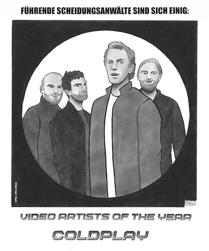 Cartoon: Coldplay (medium) by BAES tagged coldplay,musik,musiker,band,kiss,cam,skandal,video,konzert,romantik,ehe,paar,seitensprung,coldplay,musik,musiker,band,kiss,cam,skandal,video,konzert,romantik,ehe,paar,seitensprung