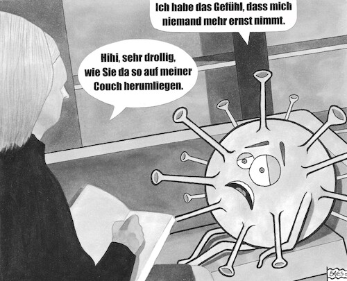 Cartoon: Drollig (medium) by BAES tagged covid,covid19,corona,virus,pandemie,eiedemie,krankheit,seuche,therapie,psychotherapie,psychiater,couch,covid,covid19,corona,virus,pandemie,eiedemie,krankheit,seuche,therapie,psychotherapie,psychiater,couch