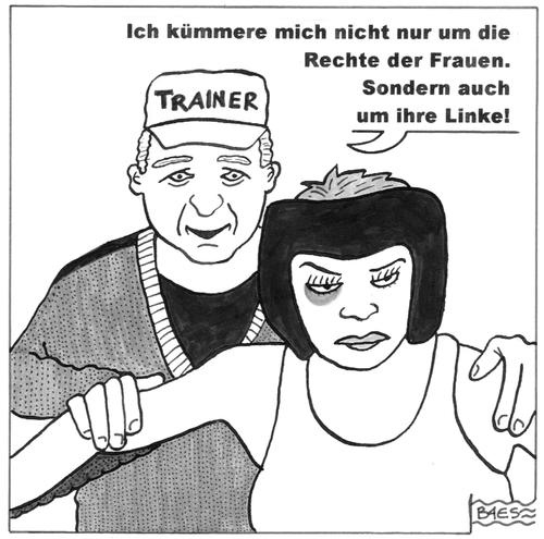 Cartoon: Frauen Rechte (medium) by BAES tagged rechte,frauenrechte,frauentag,gleichberechtigung,emanzipation,frauen,trainer,sport,boxen,boxring,rechte,frauenrechte,frauentag,gleichberechtigung,emanzipation,frauen,trainer,sport,boxen,boxring