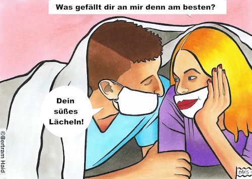 Cartoon: Frühlingsgefühle 2020 (medium) by BAES tagged corona,coronavirus,ansteckung,mundschutz,maske,schutzmaske,schutz,pandemie,krankheit,vorsicht,liebe,romantik,pärchen,cartoon,karikatur,lächeln,verliebt,corona,coronavirus,ansteckung,mundschutz,maske,schutzmaske,schutz,pandemie,krankheit,vorsicht,liebe,romantik,pärchen,cartoon,karikatur,lächeln,verliebt