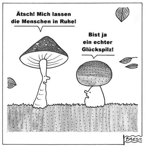 Cartoon: Glückspilz (medium) by BAES tagged glück,glückspilz,fliegenpilz,pilze,wald,natur,speisepilze,giftpilze,champignons,glück,glückspilz,fliegenpilz,pilze,natur,speisepilze,giftpilze,champignons