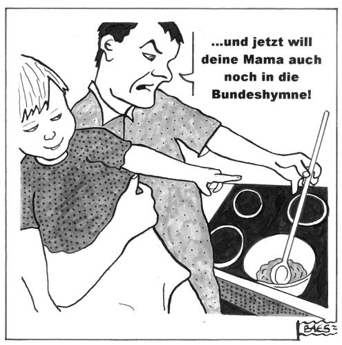 Cartoon: Große Söhne in der Krise (medium) by BAES tagged haushalt,feminismus,hausmann,alleinerziehend,söhne,töchter,mütter,väter,text,bundeshymne,österreichische,österreich,österreich,bundeshymne,väter,mütter,töchter,alleinerziehend,feminismus,hausmann,haushalt,familie,männer,frauen