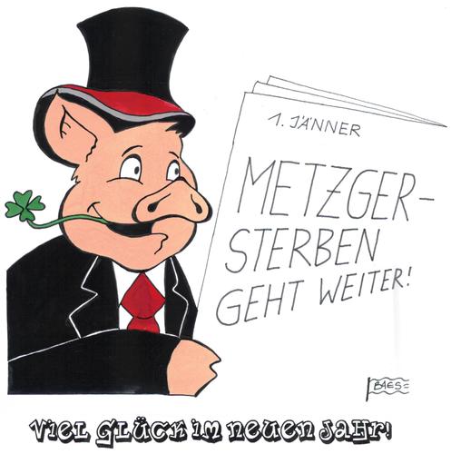 Cartoon: Happy New Year (medium) by BAES tagged happy,year,new,silvester,neues,jahr,rauchfangkehrer,schwein,glücksklee,metzger,glückwünsche,jahreswechsel,silvester,schwein,rauchfangkehrer,glücksklee,metzger,glückwünsche,jahreswechsel