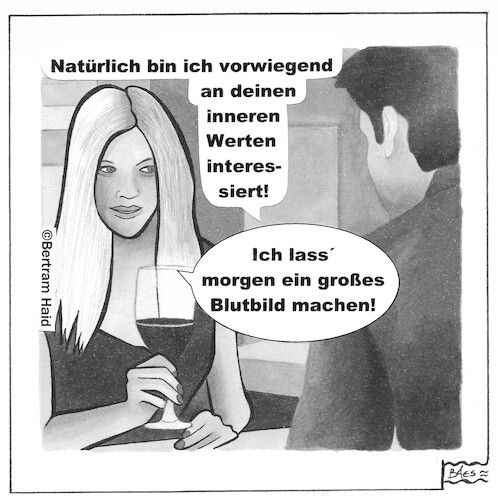 Cartoon: Innere Werte (medium) by BAES tagged männer,frauen,werte,flirt,date,gesundheit,ärzte,liebe,wahrheit,lüge,männer,frauen,werte,flirt,date,gesundheit,ärzte,liebe,wahrheit,lüge