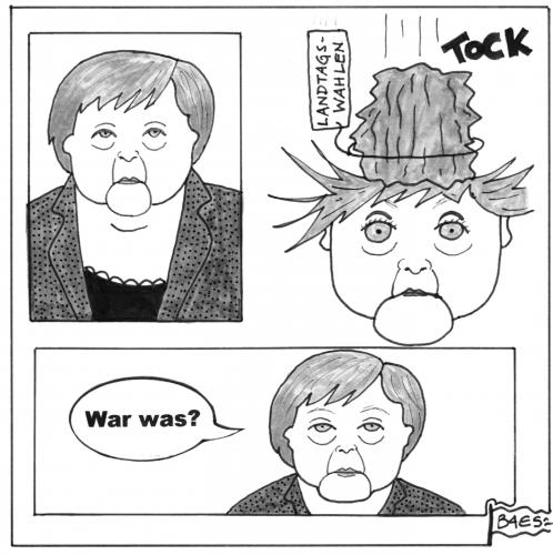 Cartoon: Kurzer Störfall (medium) by BAES tagged angela,merkel,landtagswahl,bundestagswahl,wahl,deutschland,angela merkel,wahl,wahlen,landtagswahl,bundestagswahl,deutschland,kanzler,kanzlerin,bundeskanzler,angela,merkel