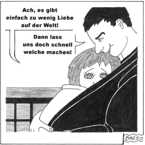 Cartoon: Liebe machen (medium) by BAES tagged welzschmerz,trost,romantik,partnerschaft,liebe,beziehung,frau,mann,pärchen,paar,paar,pärchen,mann,frau,beziehung,liebe,sex,partnerschaft,romantik,trost