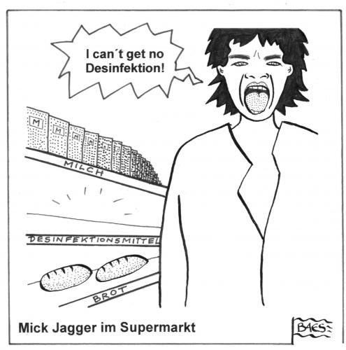 Mick Jagger im Supermarkt