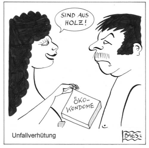 Cartoon: Ökologische Empfängnisverhütu (medium) by BAES tagged verhütung,kondome,liebe,couple,paar,pärchen,mann,frau,männer,frauen,ökologisch,beziehung