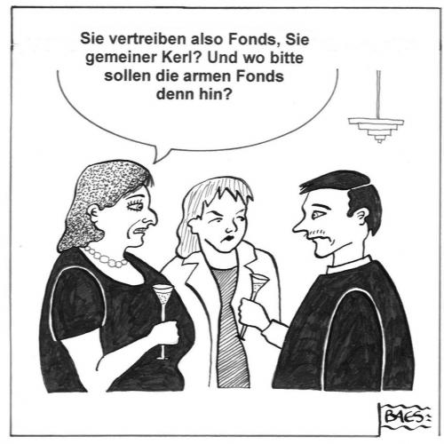 Cartoon: Smalltalk (medium) by BAES tagged fond,fonds,börse,broker,smalltalk,party,mann,frau,frauen,aktien
