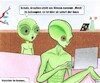 Cartoon: Irgendwo im Kosmos (small) by BAES tagged kosmos,alien,musk,amerika,weltraum,außerirdische,spacex