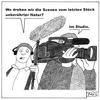 Cartoon: Unberührte Natur (small) by BAES tagged kino,film,filmteam,männer,kameramann,tonmann,natur,umweltschutz