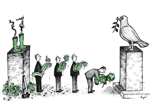 Cartoon: END OF WAR (medium) by ombaddi tagged no