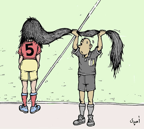 Cartoon: Women Football (medium) by ombaddi tagged no