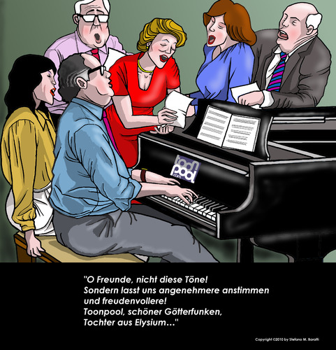 Cartoon: An Die Freude (medium) by perugino tagged music,beethoven