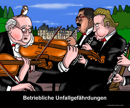 Cartoon: Betriebliche Unfallgefährdungen (medium) by perugino tagged betriebliche,unfallgefährdungen,betriebliche,unfallgefährdungen,unfall,betrieb,arbeit,job,beruf,musiker,musik,klassik