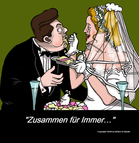 Cartoon: Hochzeit (medium) by perugino tagged wedding,liebe,romantik,hochzeit,ehe,heiraten,mann,frau,essen,buffet,zusammen,ewigkeit