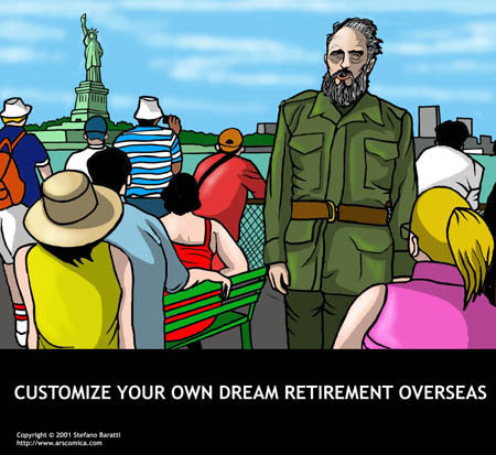 Cartoon: Retirement (medium) by perugino tagged retirement,castro,cuba