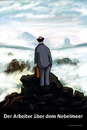 Cartoon: Caspar David Friedrich (small) by perugino tagged caspar david friedrich