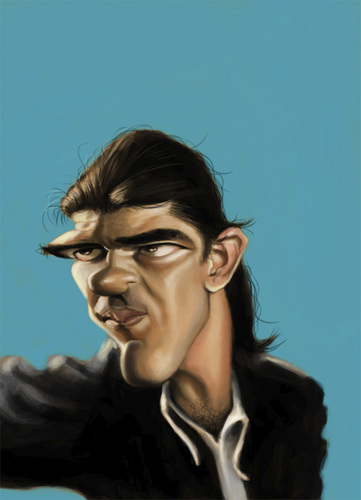 Cartoon: Antonio Banderas Close Up (medium) by doodleart tagged antonio,banderas