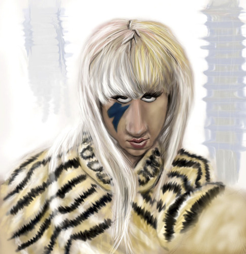 Cartoon: Lady Gaga (medium) by doodleart tagged lady,gaga,singer,music,celebrity