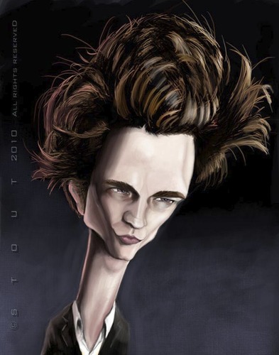 Cartoon: Robert Pattinson (medium) by doodleart tagged twilight,actor,celebrity,caricature