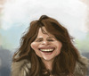 Cartoon: Juliette Binoche (small) by doodleart tagged actress celebrity