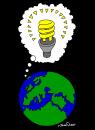 Cartoon: Fluorescent Earth (small) by JohnnyCartoons tagged cartoon