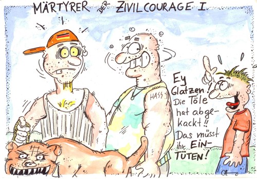 Cartoon: Märtyrer (medium) by Ottos tagged courage,society,politics